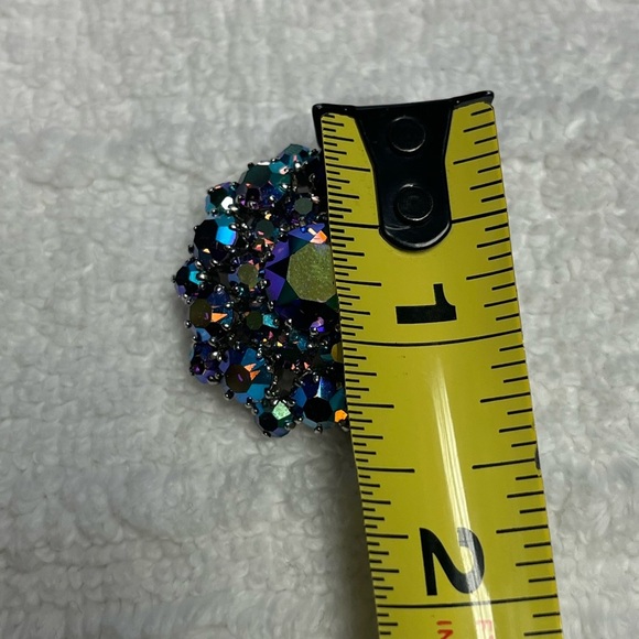 Vintage brooch. Austria Crystals. Cluster. Blue Purple Pink. Perfect gift! - Picture 7 of 7